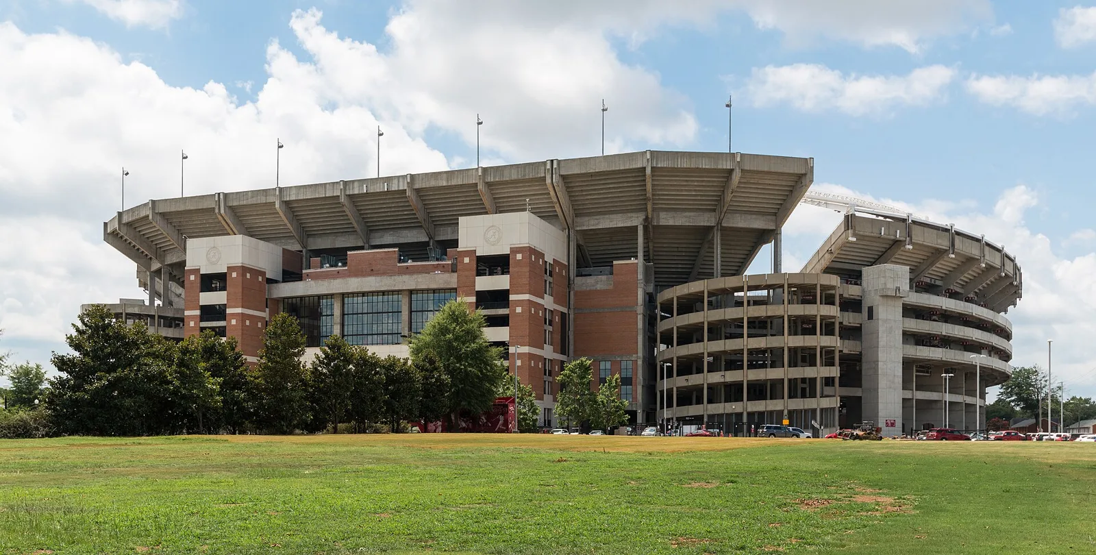 The northwest side of Bryant-Denny Stadium on the University of Alabama campus in Tuscaloosa.