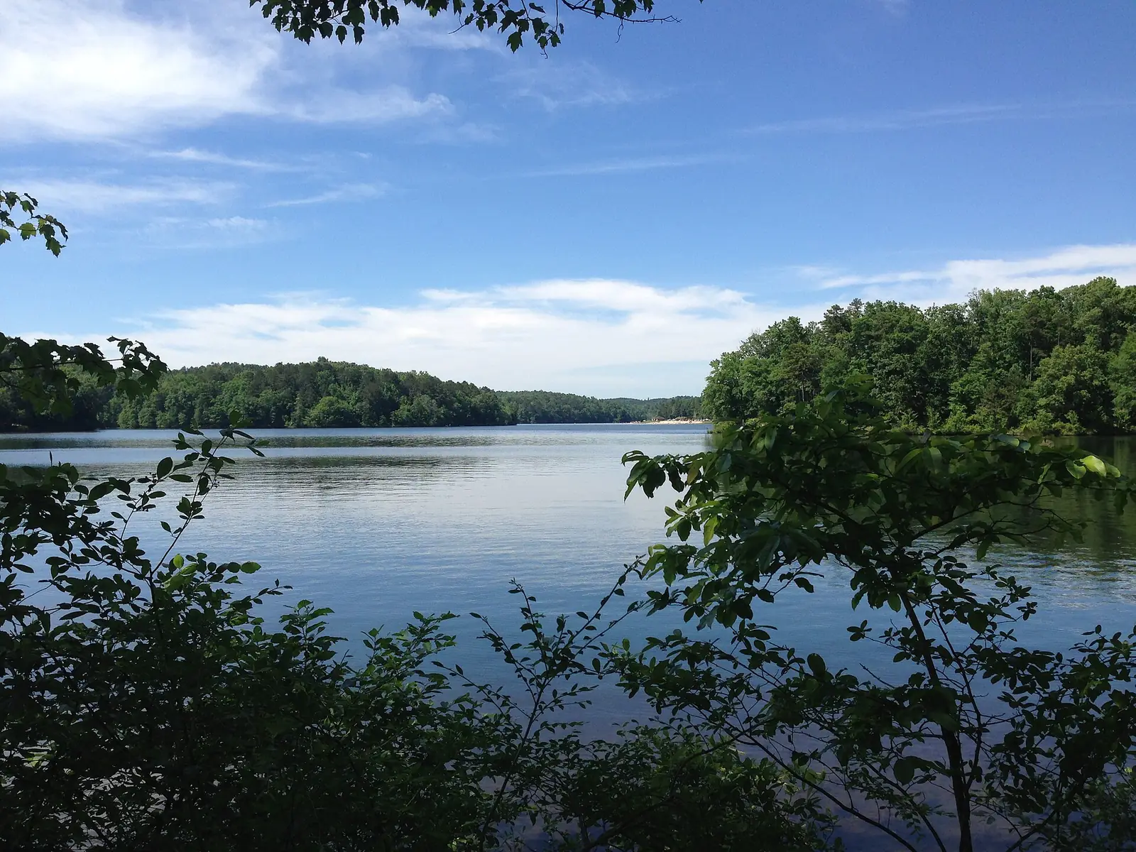 Lake Lurleen seen from the lakeside trail at Lake Lurleen State Park, northwest of Tuscaloosa.